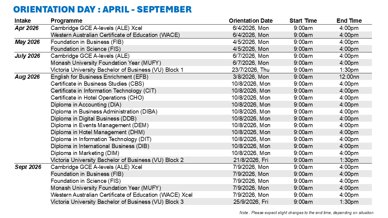SCHEDULE APR SEPT 2026 REV