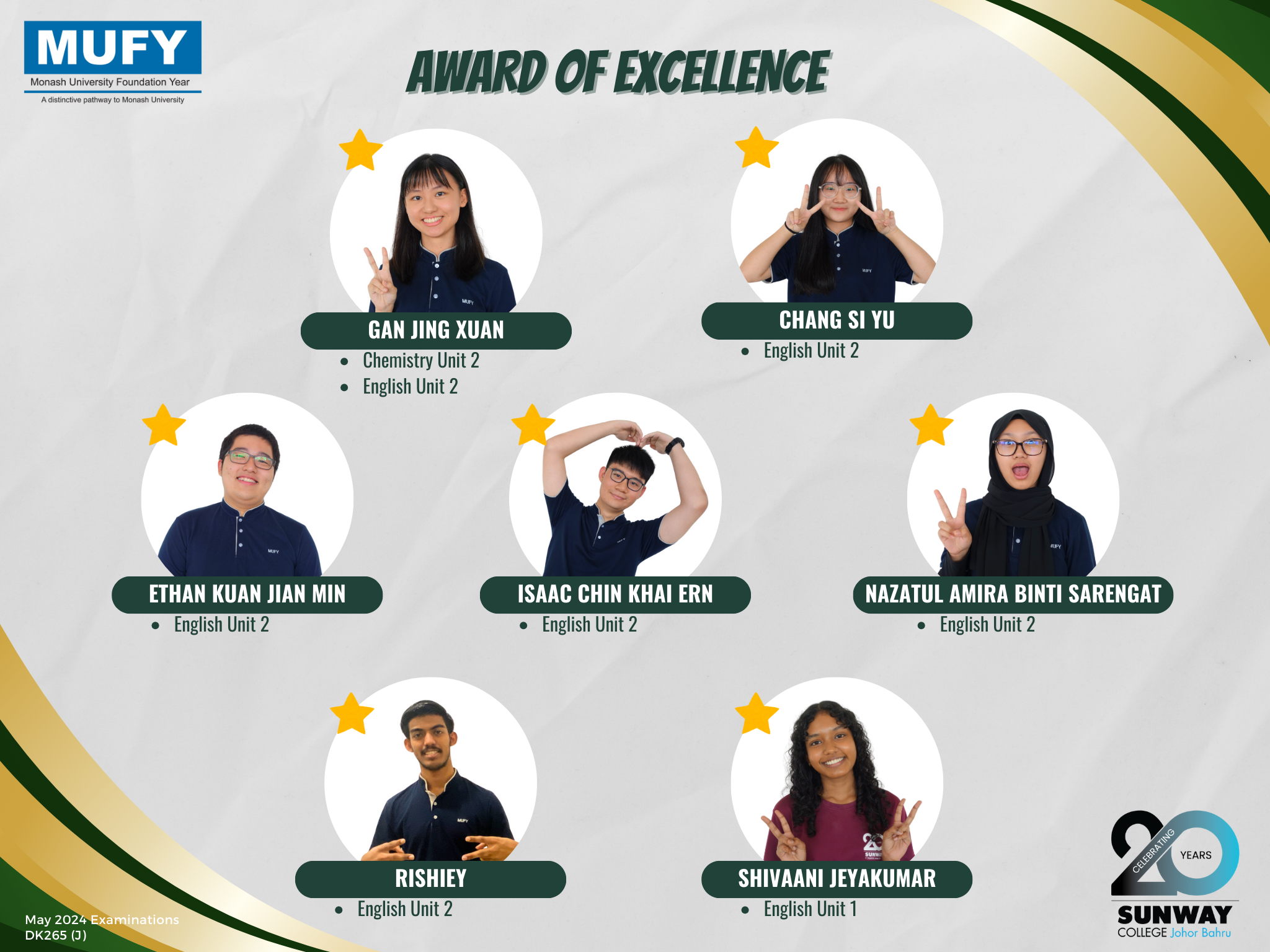 MUFY Award of Excellence (May2024)