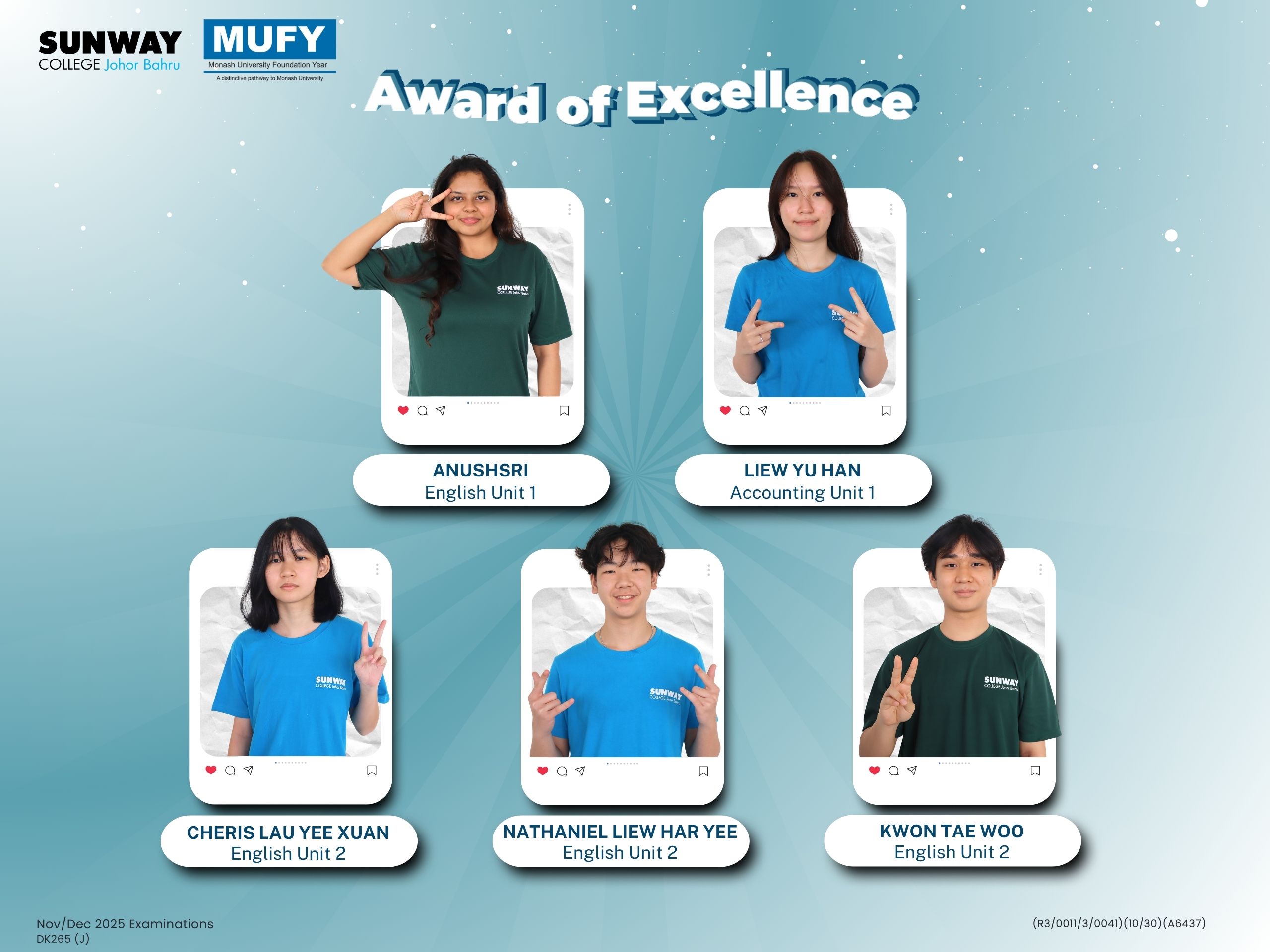 MUFY Award of Excellence  NovDec 2025