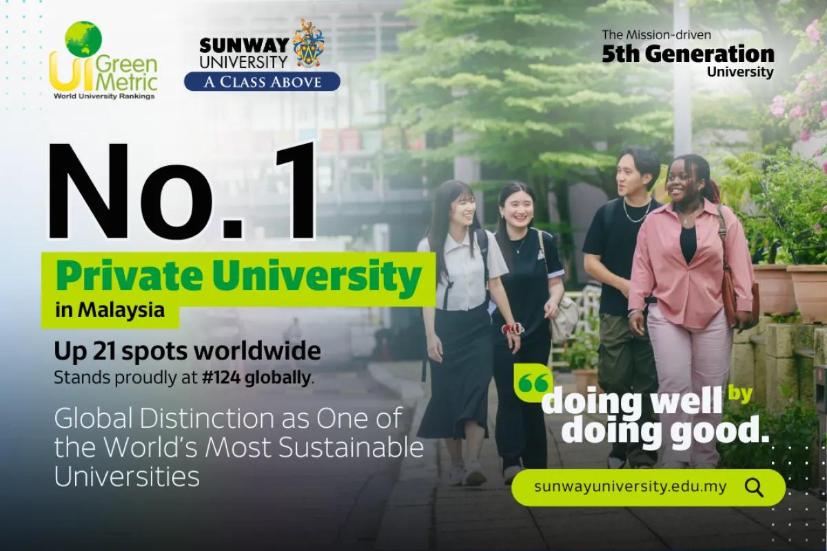 Sunway University Named One of the World's Most Sustainable Universities