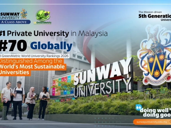 Sunway University Leads Malaysia’s Private Universities in Global Sustainability Standing